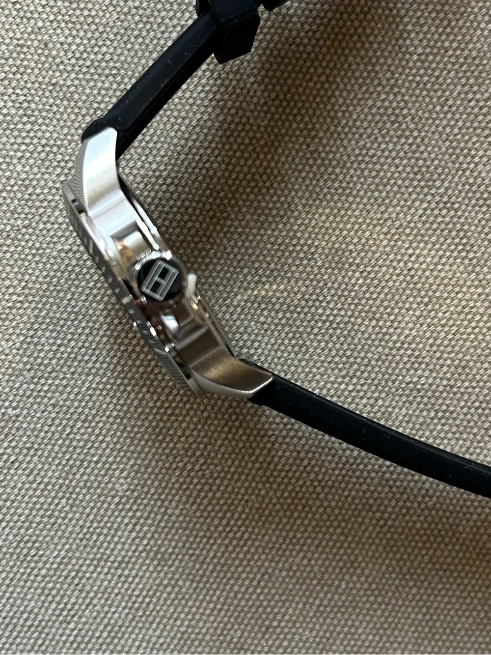 Tommy Hilfiger Watch With 48mm Black Face & Black Silicone Band